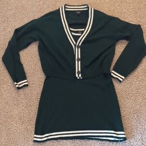 Lulu's Dress And Cardigan Matching Set